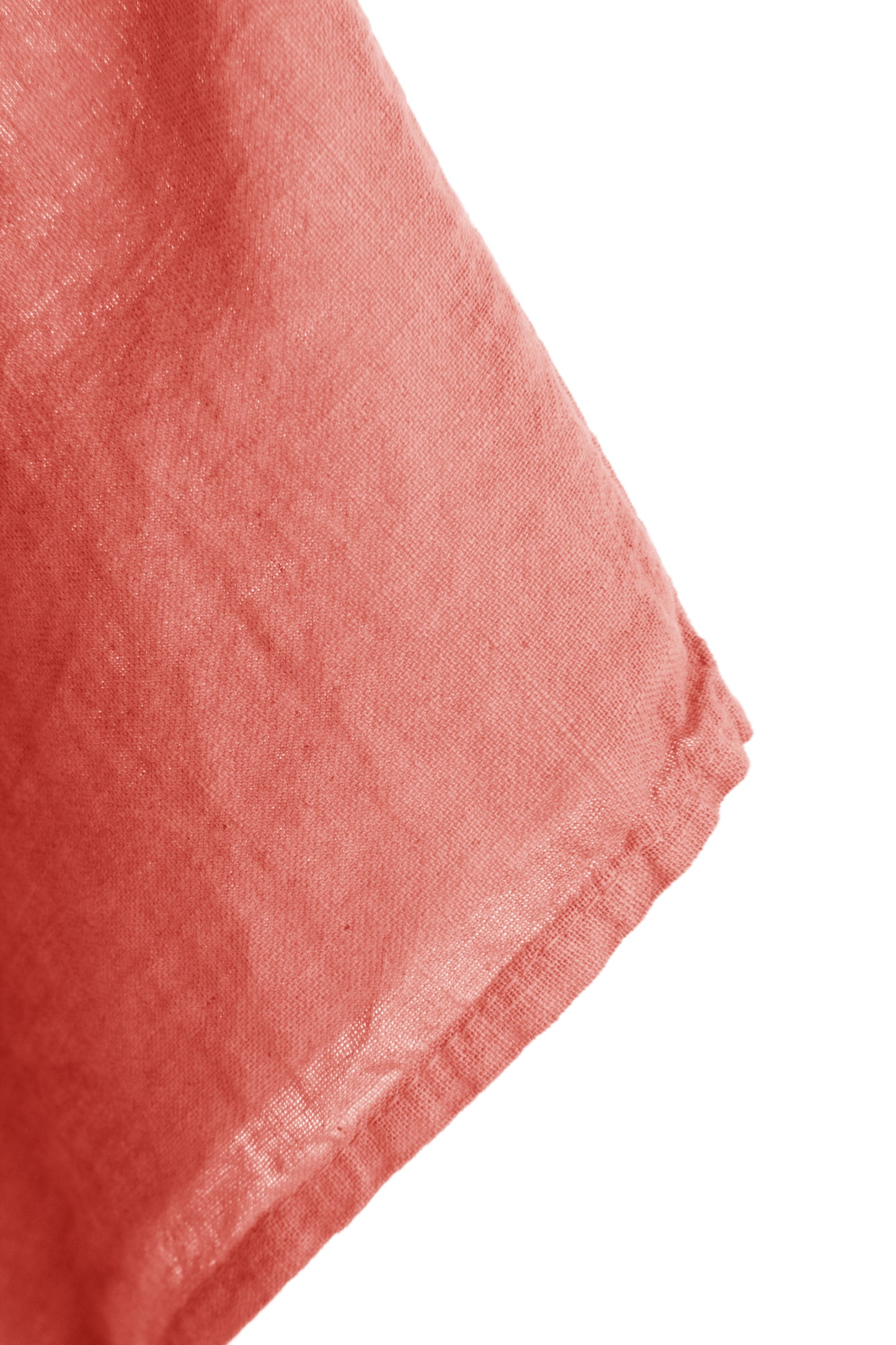 Collar Diagonal Button Linen Shirt