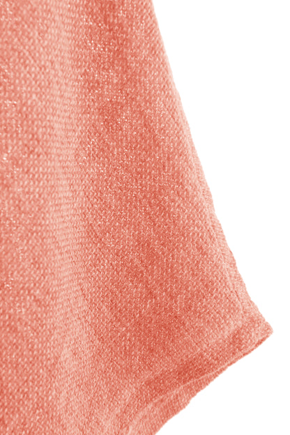 V Cutout Hem Linen Teabag Top