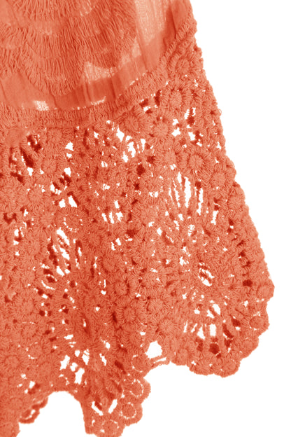 Crochet Trim Cotton Shirt