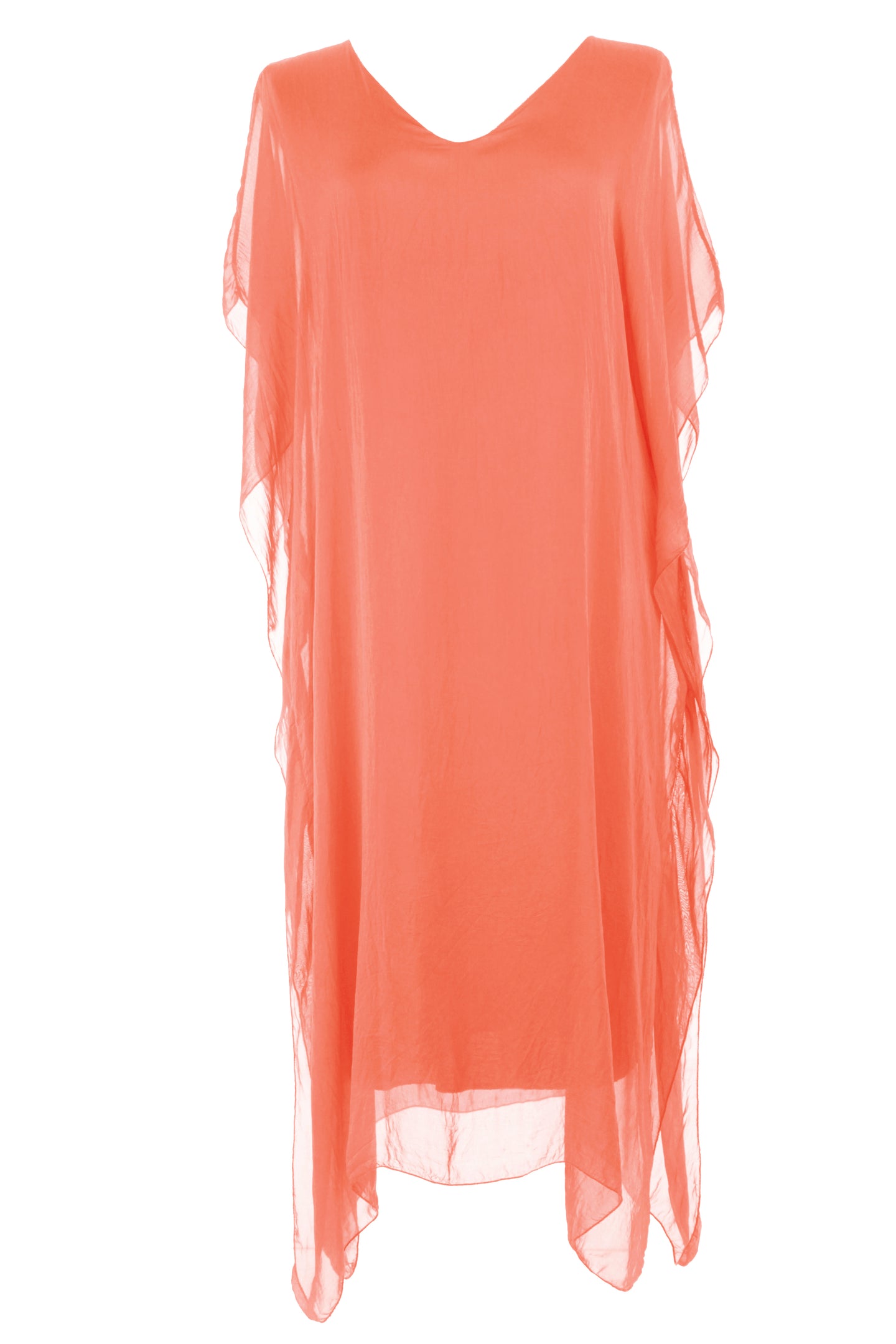 Batwing Silk Kaftan Midi