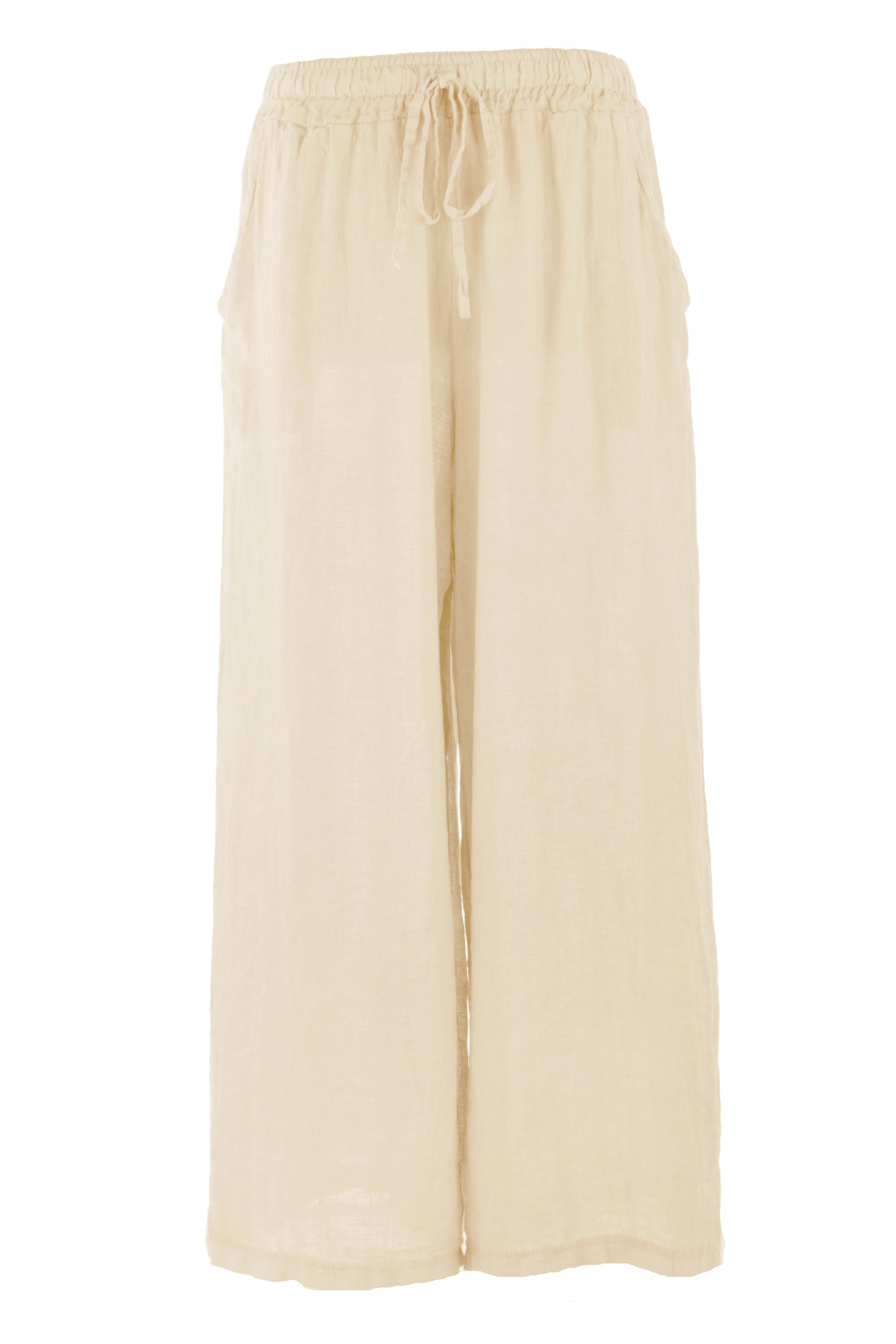 2 Pocket Wide Leg Linen Trouser