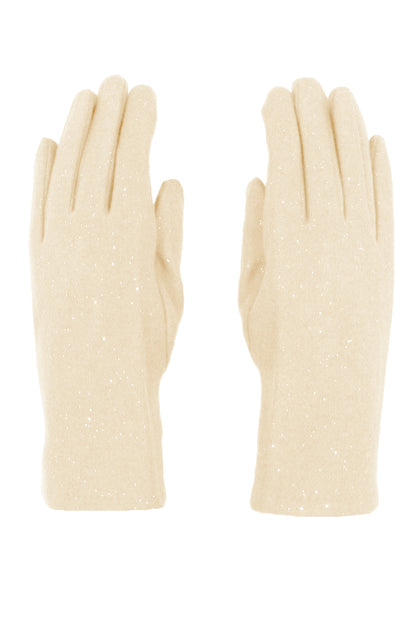 Glitter Detail Cashmere Fleece Gloves
