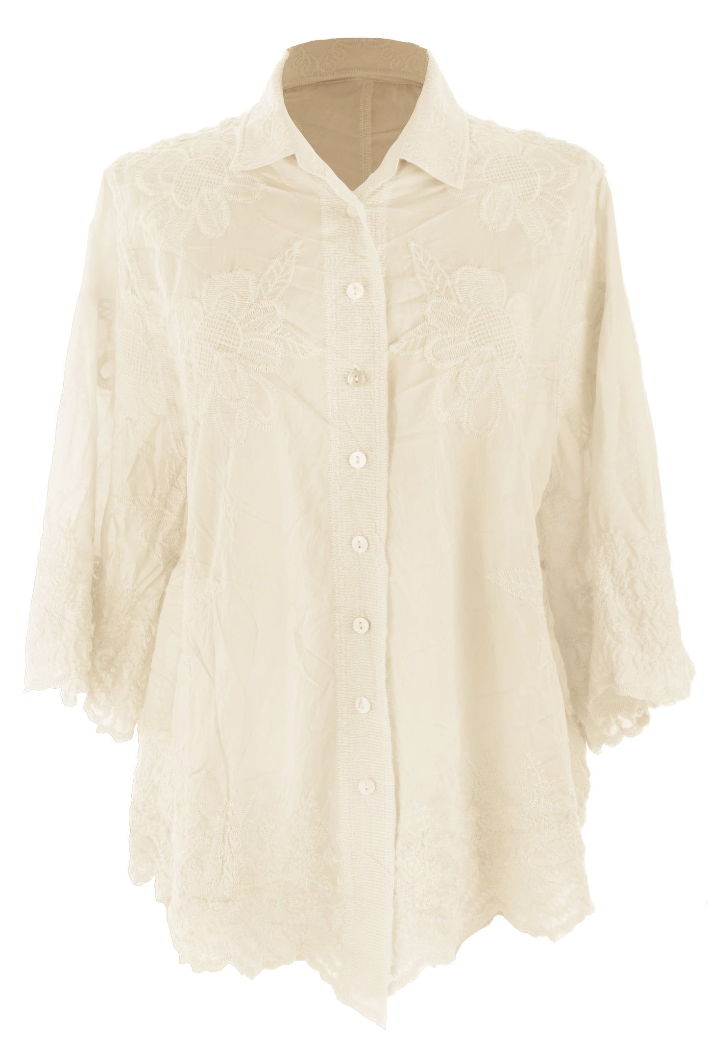 Floral Embroidery Shirt