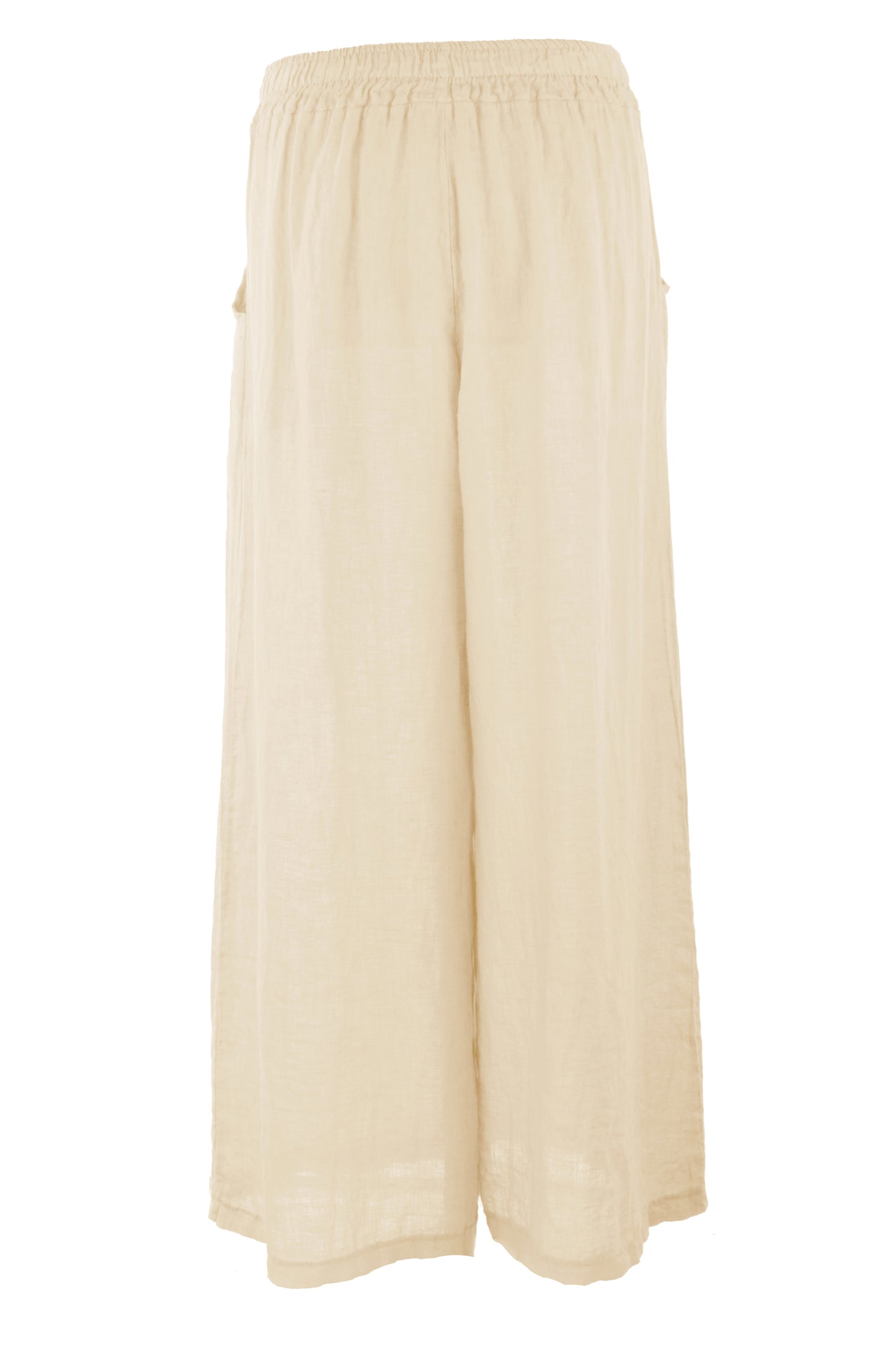 2 Pocket Wide Leg Linen Trouser
