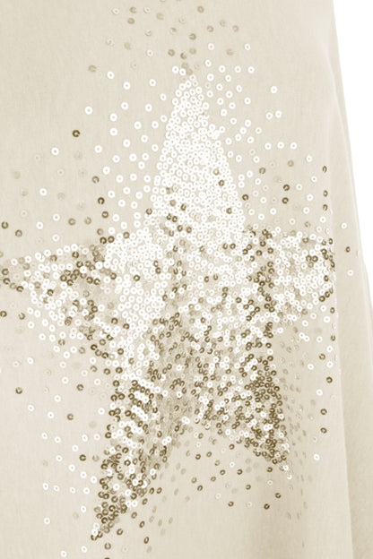 Sequin Star Knit Poncho