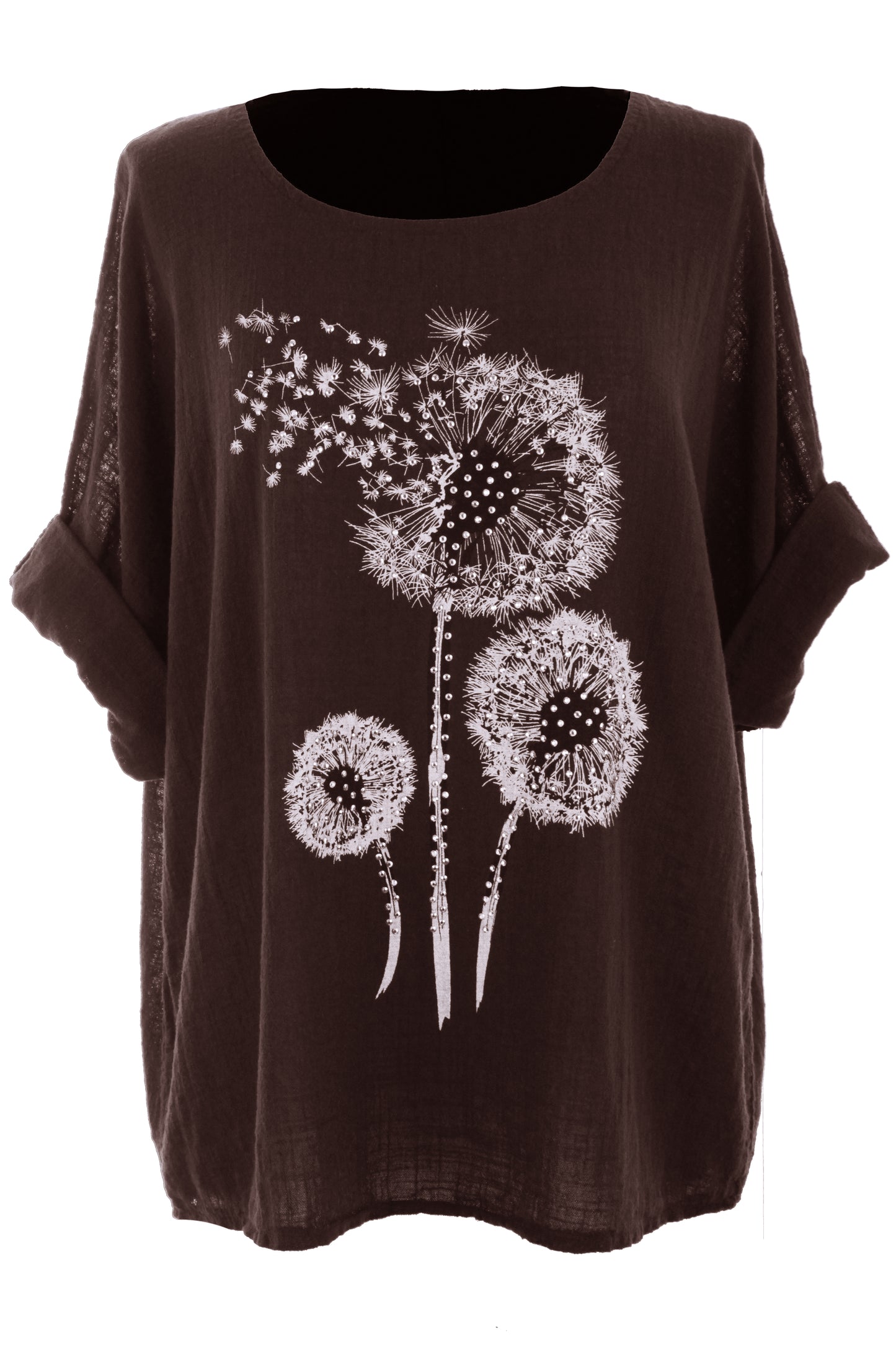 Dandelion Floral Print Cotton Top