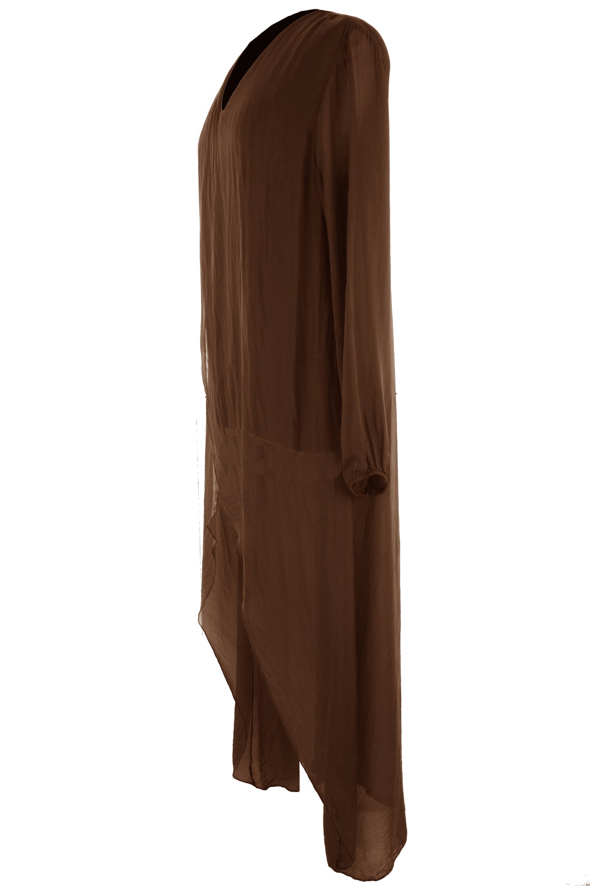 Crossover Asymmetric Silk Tunic