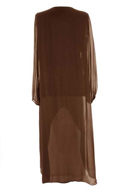 Crossover Asymmetric Silk Tunic