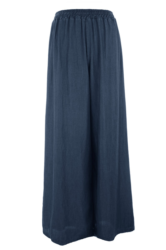 Straight Wide Leg Denim Trouser