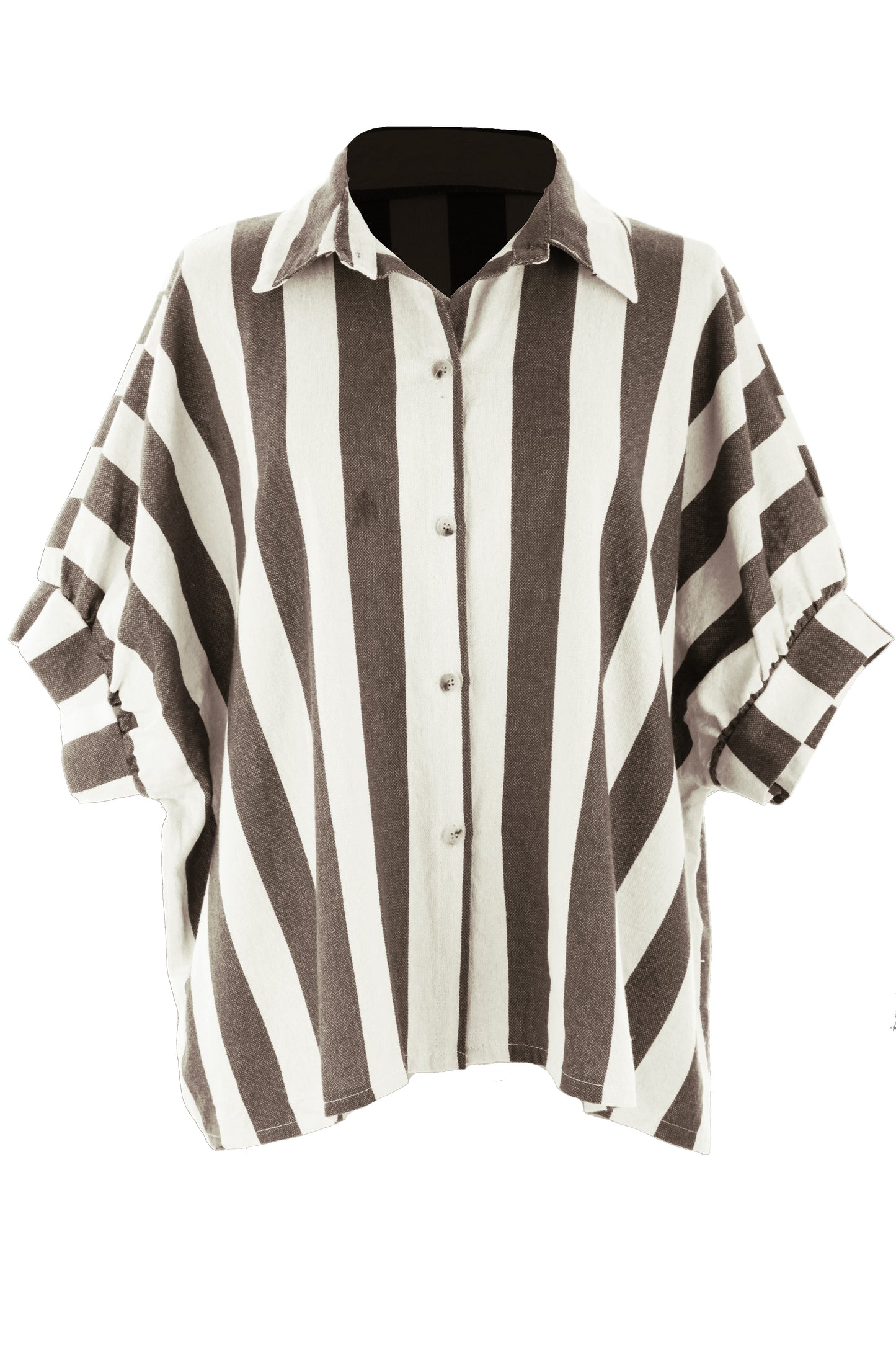 Woven Stripe Cotton Shirt