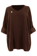 Load image into Gallery viewer, Button Detail 2 Pocket Corduroy Top
