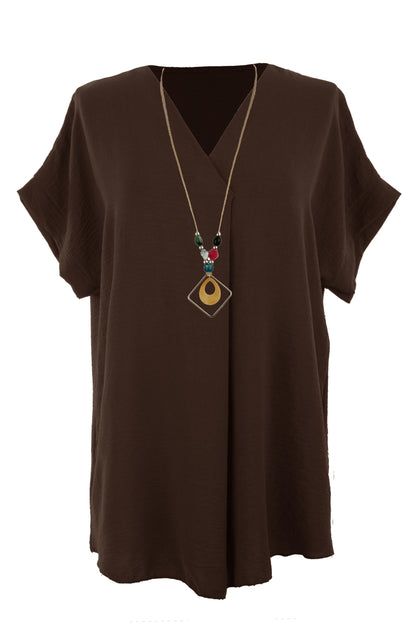 V Neck Necklace Top