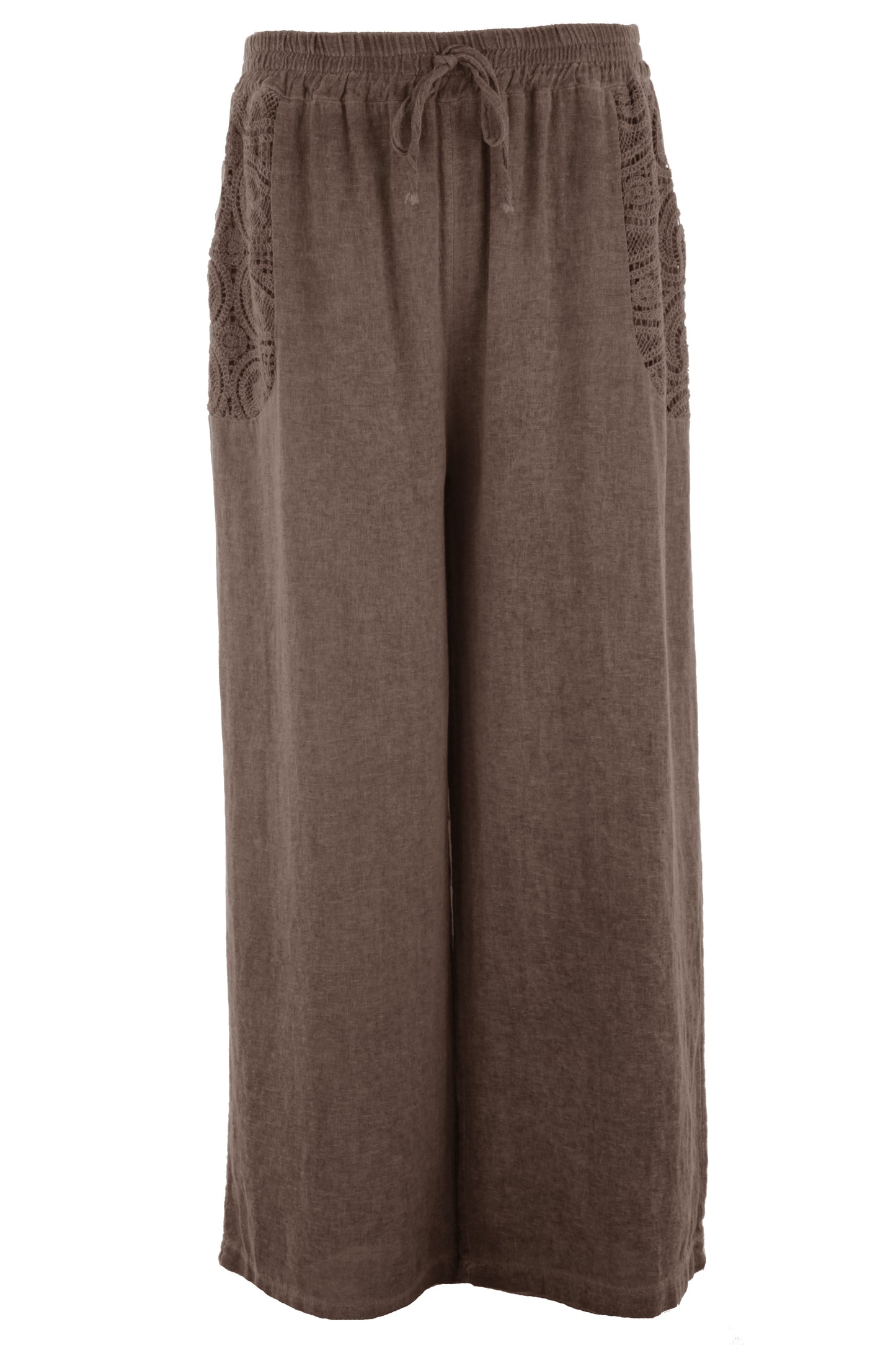 2 Crochet Pocket Linen Trouser