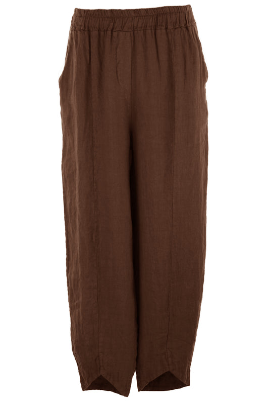 Hi Low Ankle Linen Trouser