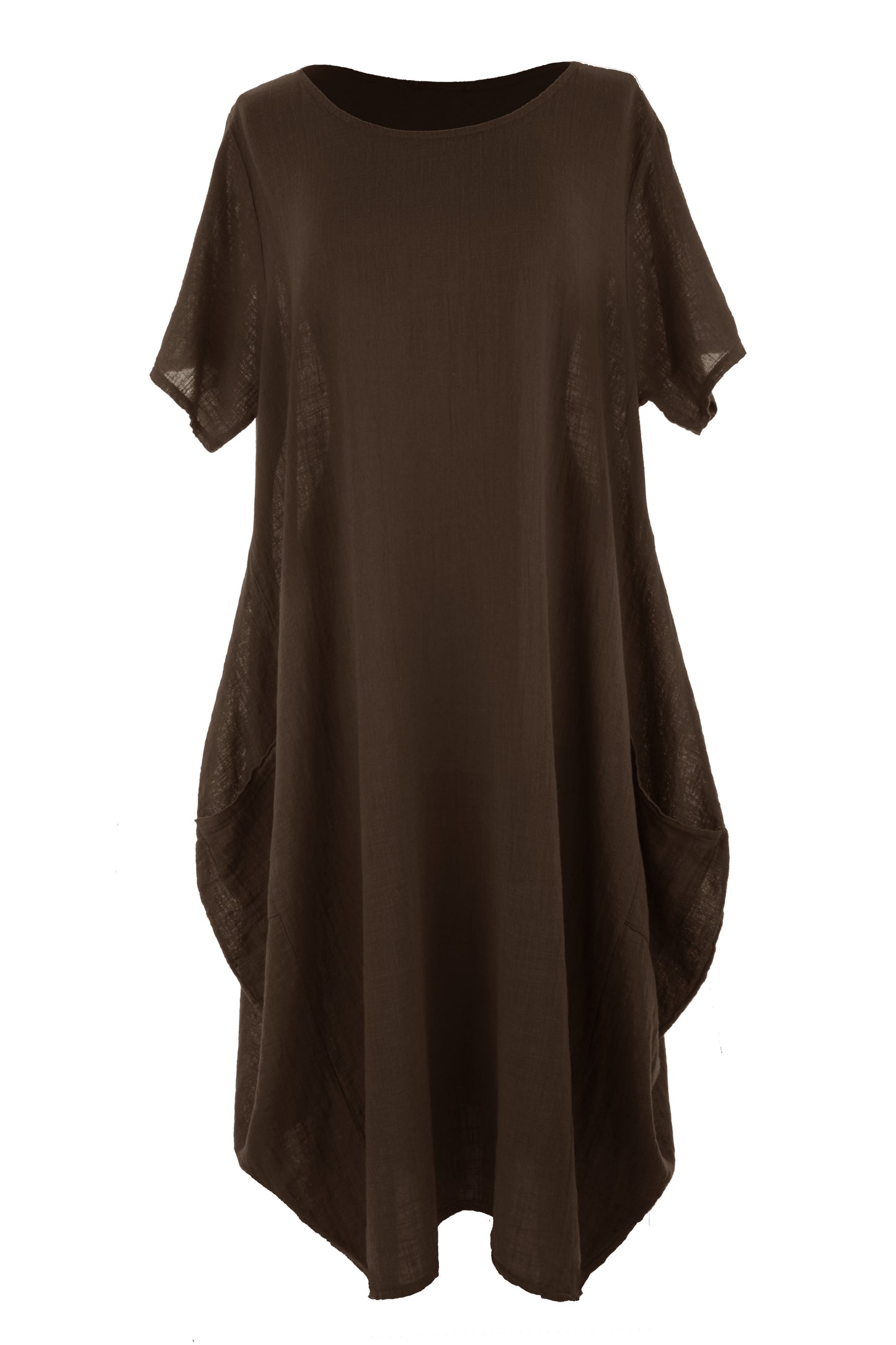 2 Pocket Cotton Tulip Midi Dress