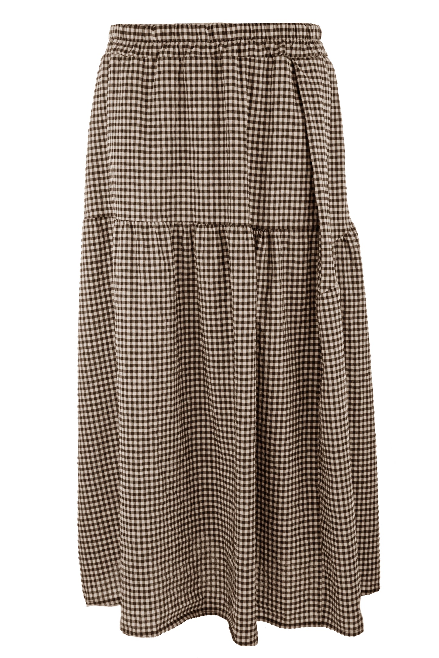 2 Pocket Gingham Midi Skirt
