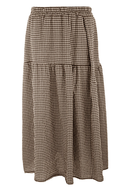 2 Pocket Gingham Midi Skirt