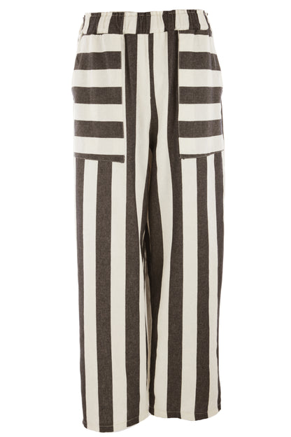 Woven Stripe Cotton Trouser