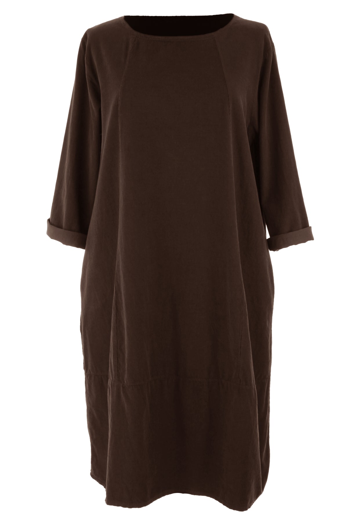 3/4 Sleeve Corduroy Dress
