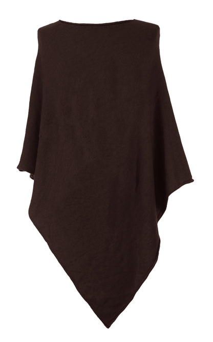 Asymmetric Alpaca Wool Poncho