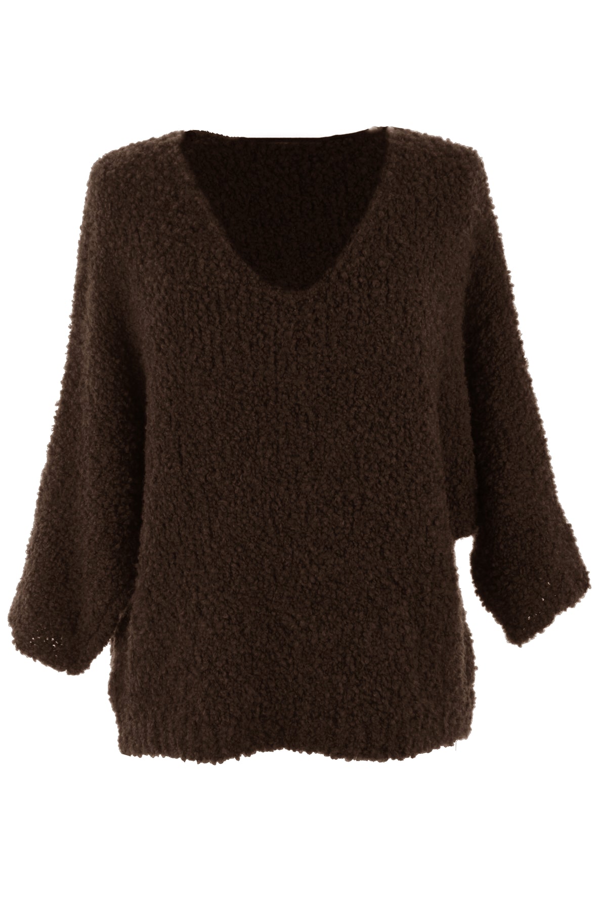 V Neck Boucle Jumper