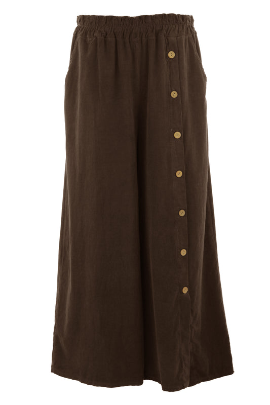 Side Button Detail Corduroy Trouser