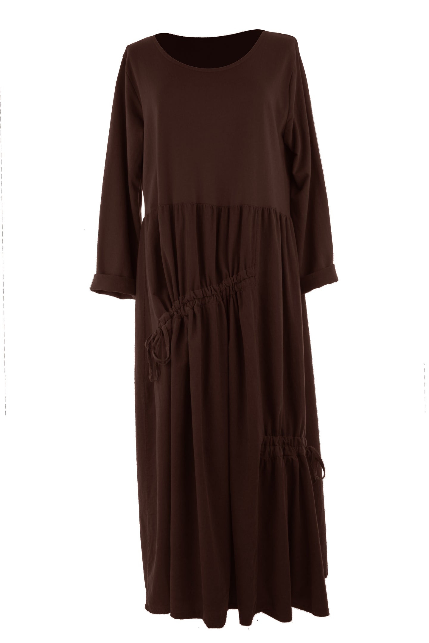 Ruched Detail Corduroy Midi