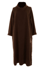 Load image into Gallery viewer, Cowl Neck Side Slit Corduroy Midi
