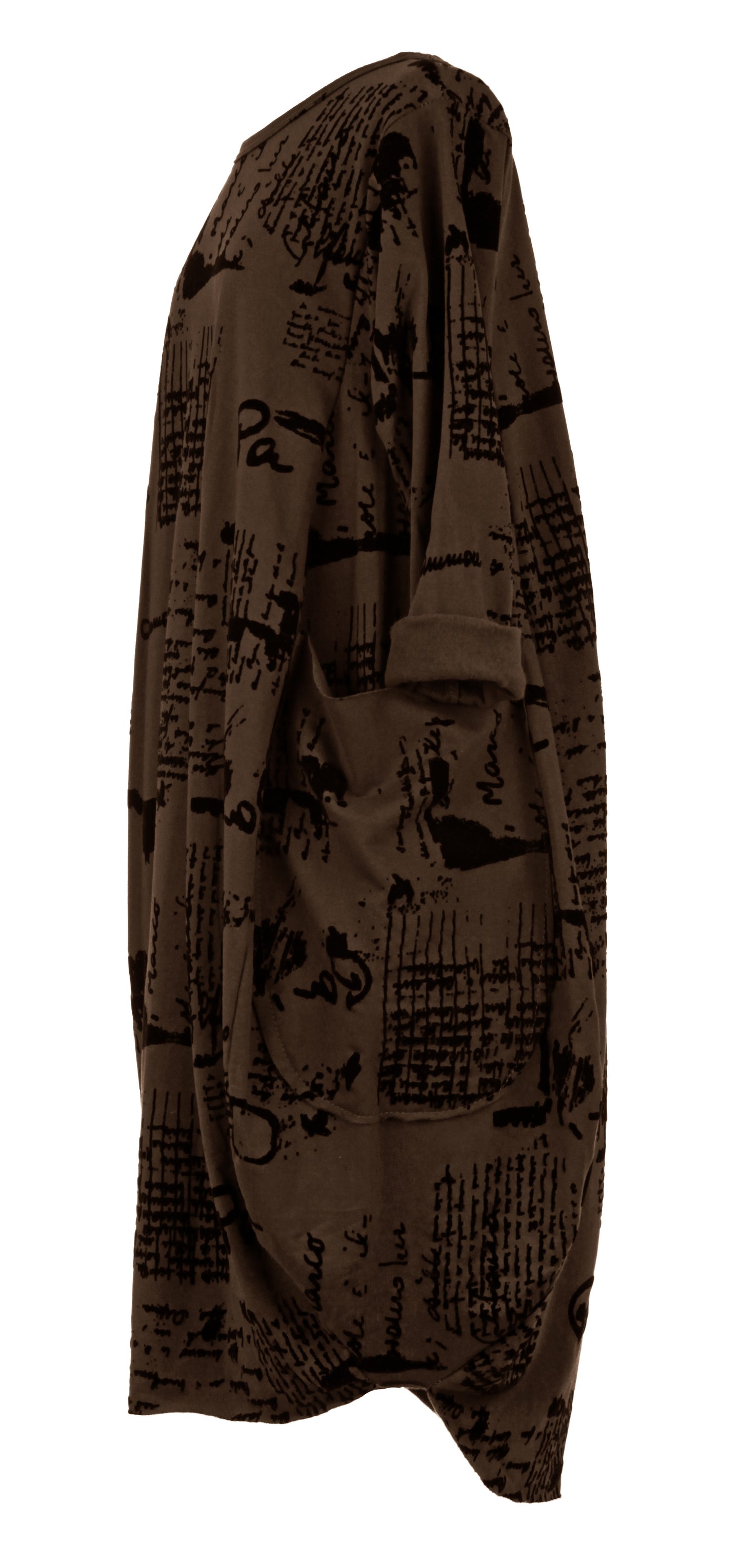 Flocking Script Midi Dress