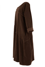 Load image into Gallery viewer, Frayed Detail Corduroy Dress
