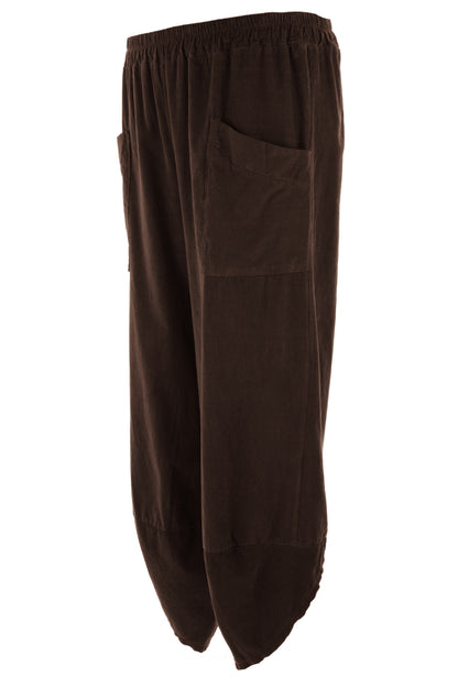 Tulip Ankle Barrel Leg Corduroy Trouser