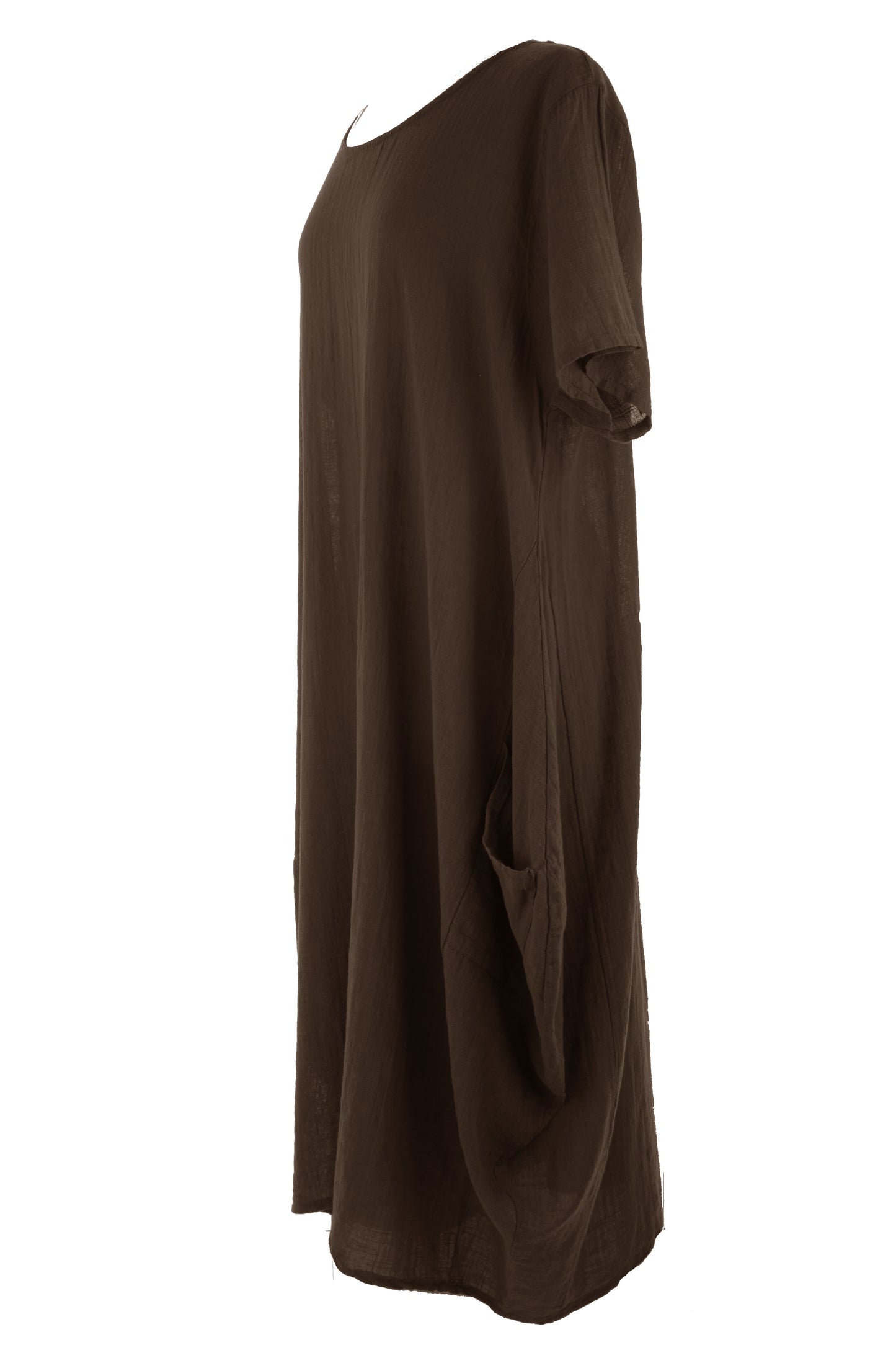 2 Pocket Cotton Tulip Midi Dress