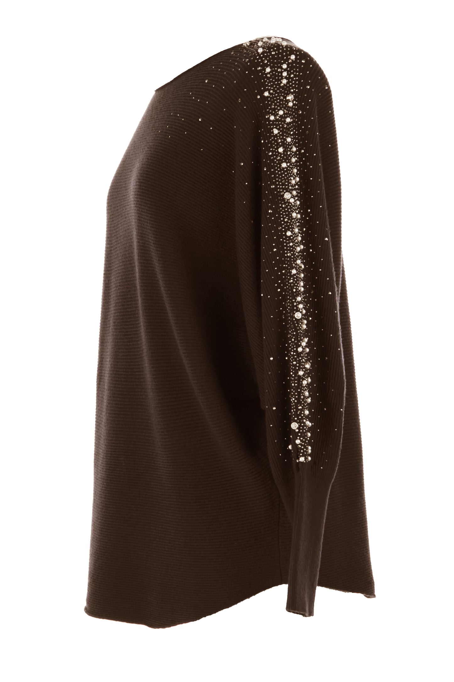 Pearl Diamante Sleeve Jumper