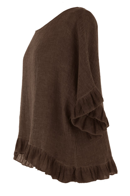 Frill Hem Teabag Top