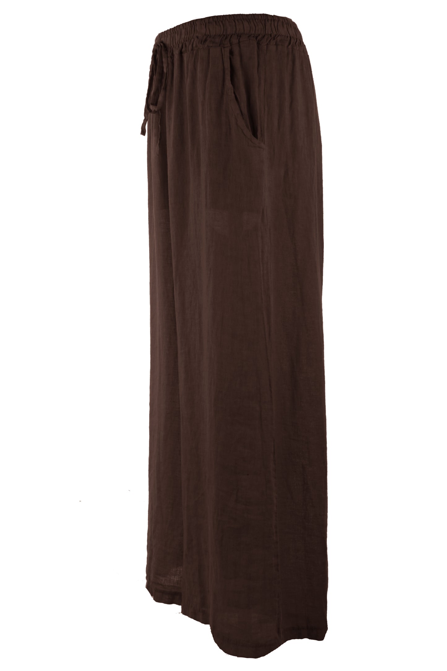 2 Pocket Wide Leg Linen Trouser