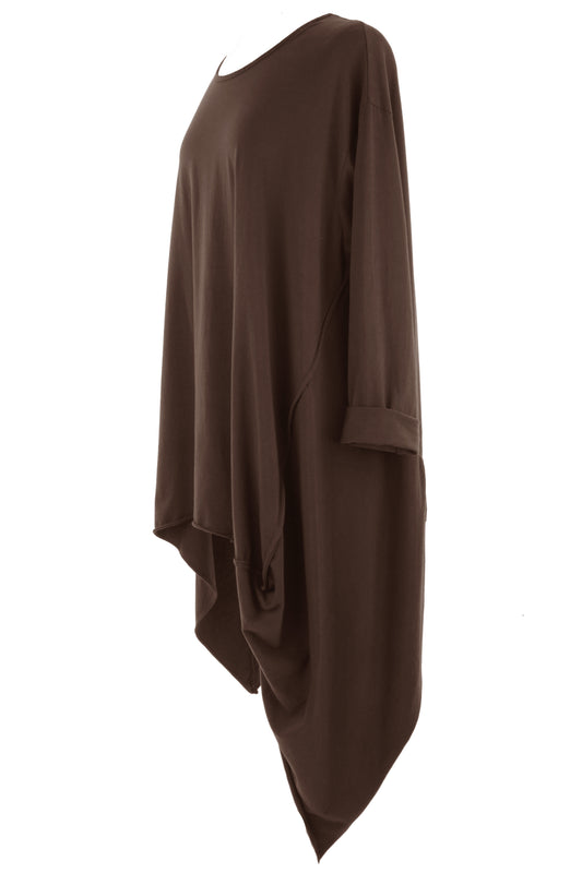 Asymmetric Hem Jersey Tunic