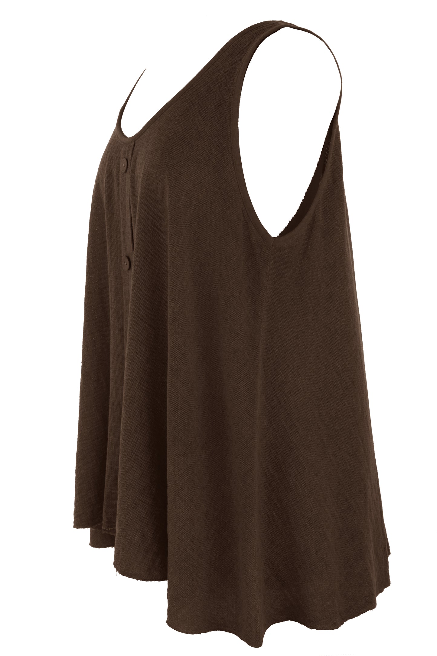 Button Detail Teabag Vest