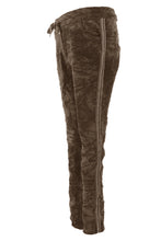 Load image into Gallery viewer, Diamante Stripe Velvet Trouser
