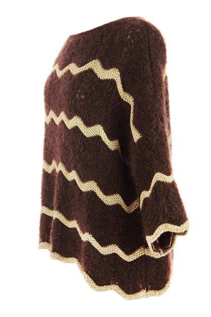 Lurex Scallop Eyelash Knit Jumper