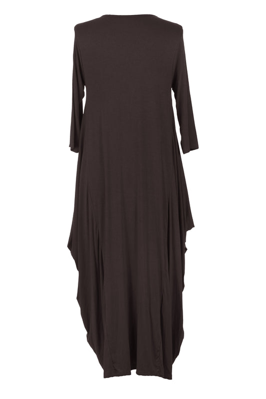 3/4 Sleeve Draped Dress