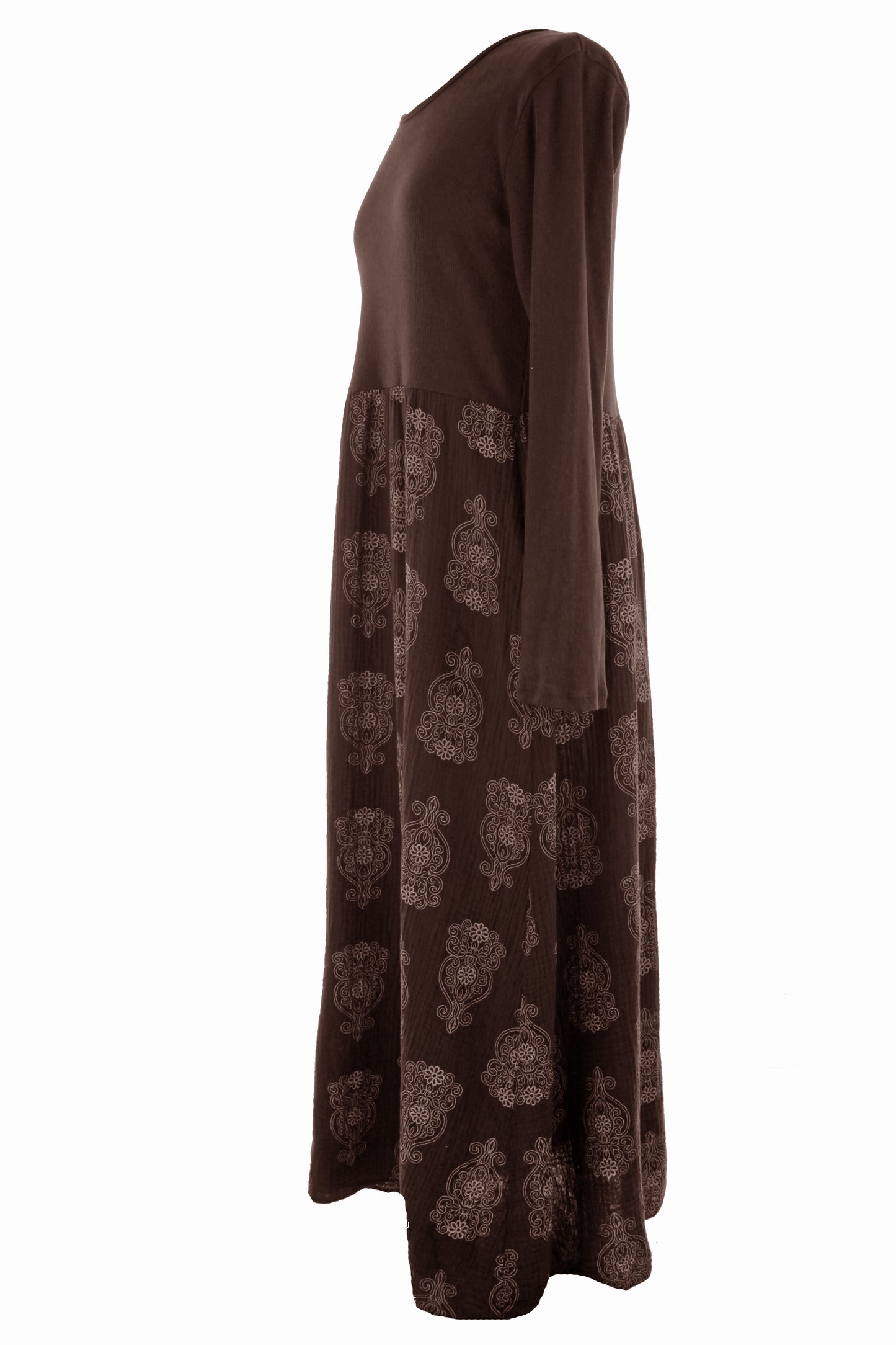 2 Pocket Mandala Print Midi Dress