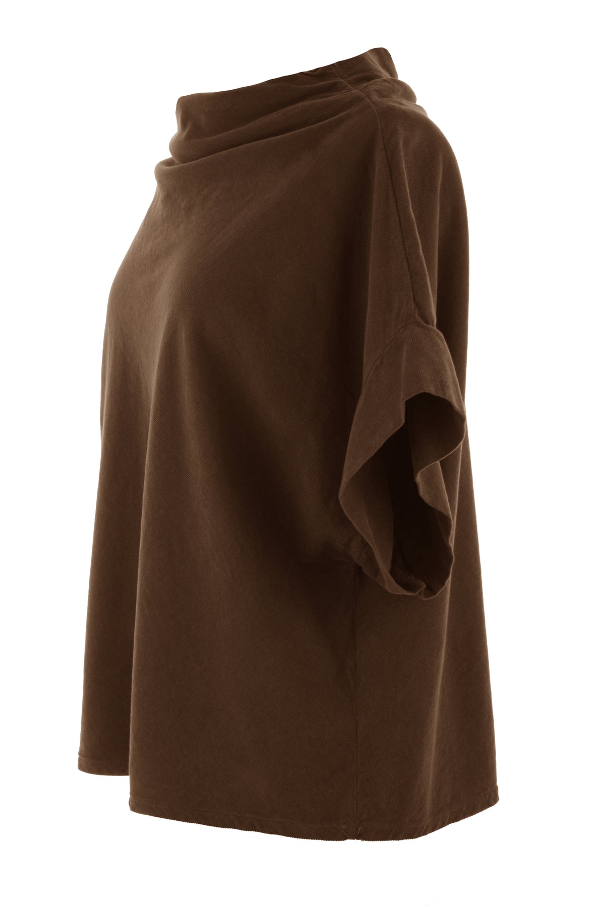 Slash Cowl Neck Corduroy Top