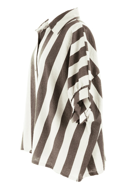 Woven Stripe Cotton Shirt
