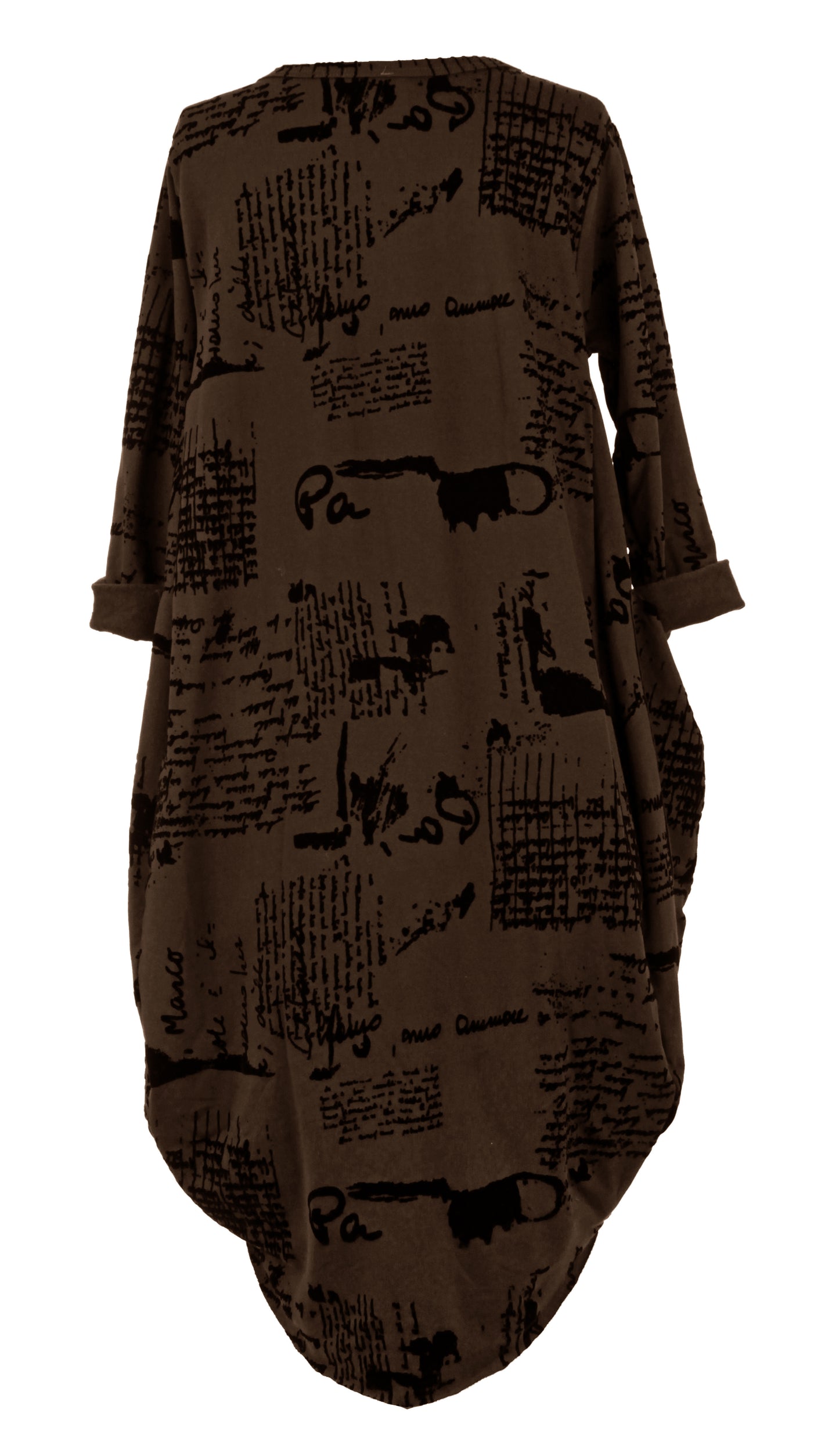 Flocking Script Midi Dress
