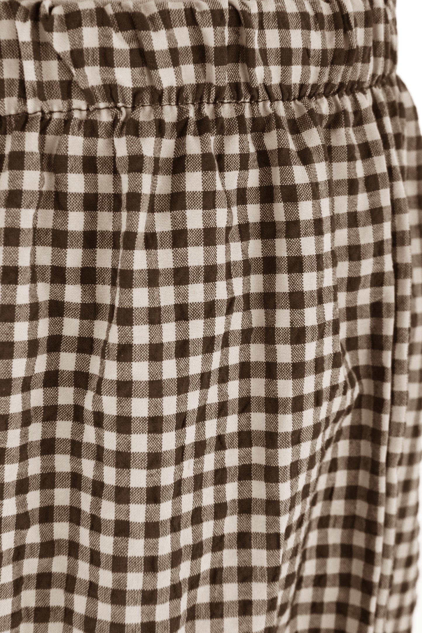 Barrel Leg Gingham Trouser