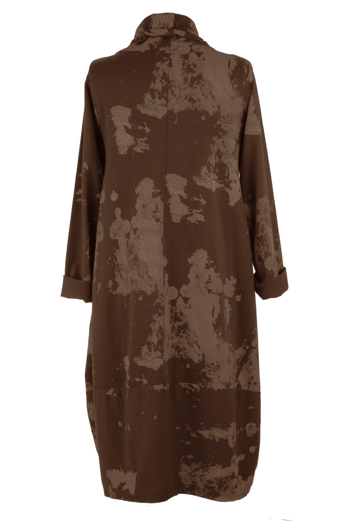 Splash Print Cowl Neck Dress