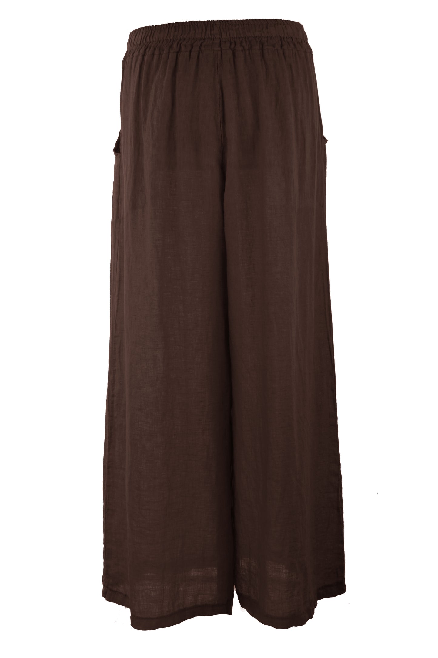 2 Pocket Wide Leg Linen Trouser