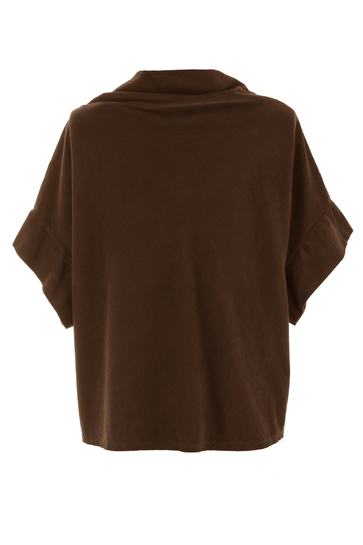 Slash Cowl Neck Corduroy Top