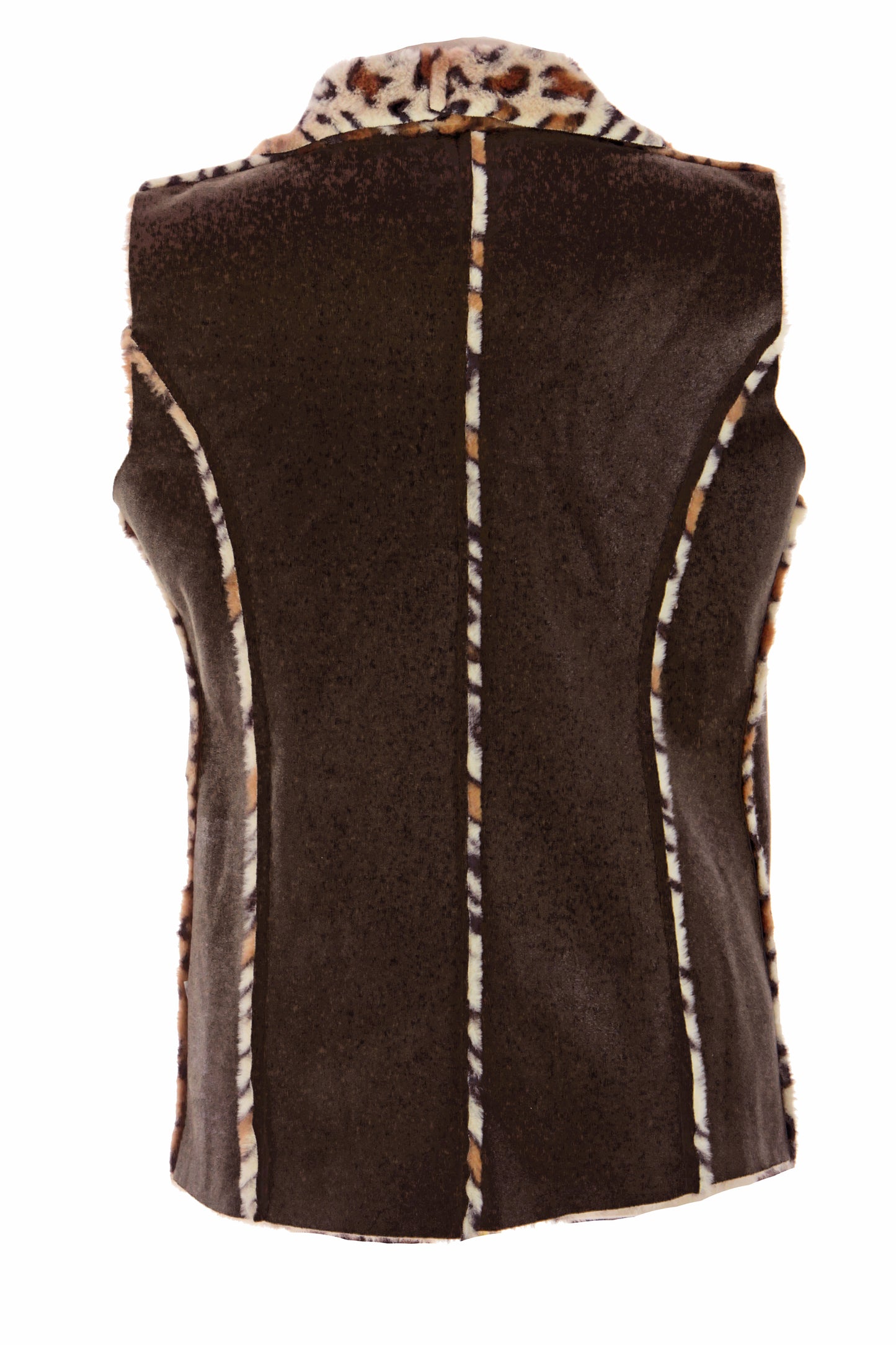 Faux Suede Leopard Gilet
