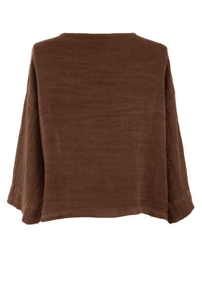One Button Teabag Linen Jacket